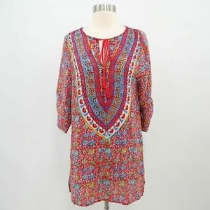Tolani 100% silk boho kaftan top